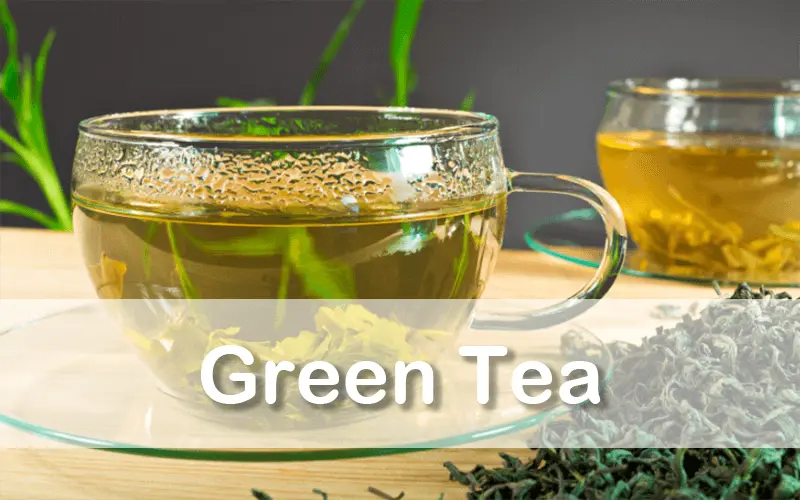 a cup of green tea